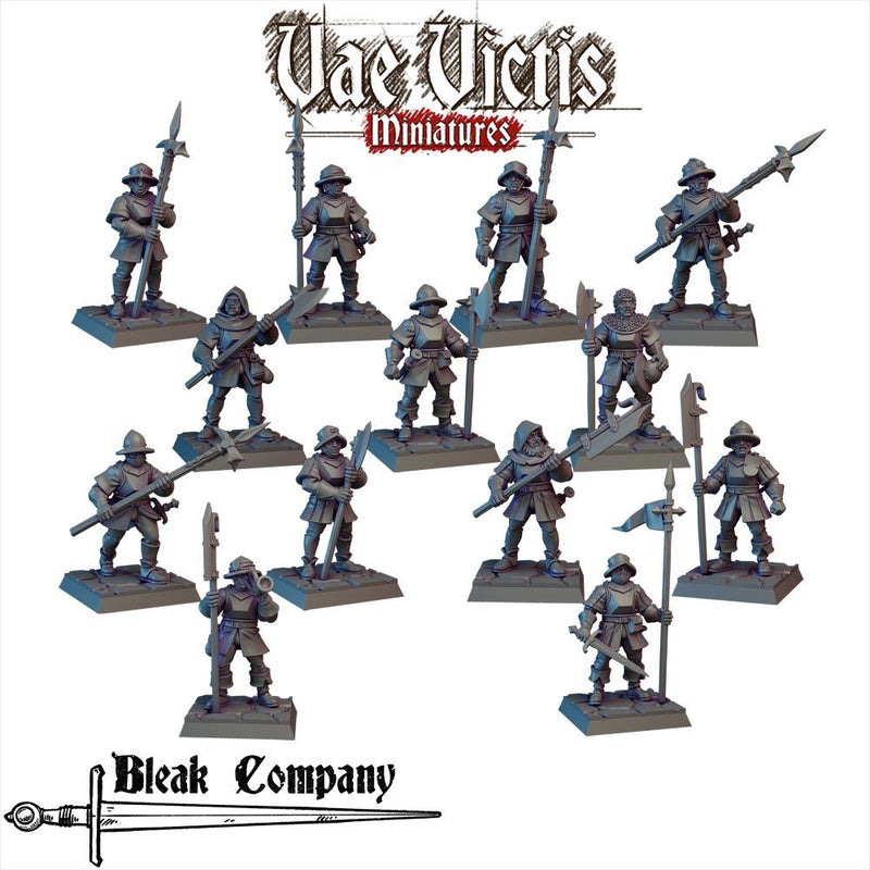 Bleak Company Soldiers – 13 Mini Set – Vae Victis 3D printed tabletop miniature