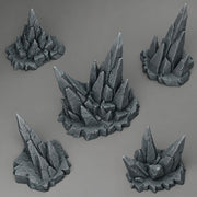 Wyrmfang Crags – Fantastic Plants & Rocks 3D printed scatter terrain
