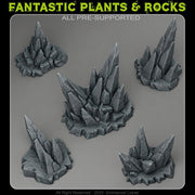Wyrmfang Crags – Fantastic Plants & Rocks 3D printed scatter terrain
