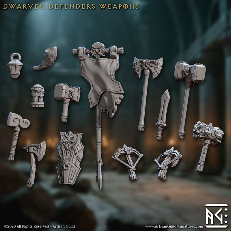 Dwarven Defender Kitbash Weapons
