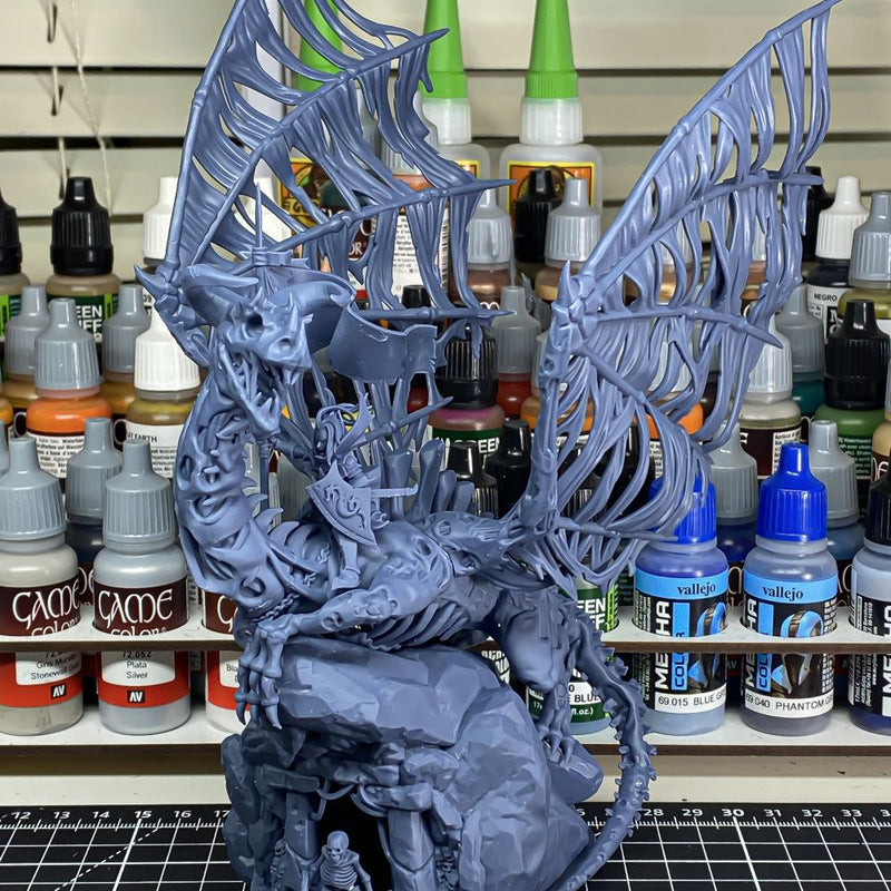 Vampire Lady on Zombie Dragon – Highlands Miniatures 3D printed tabletop miniature