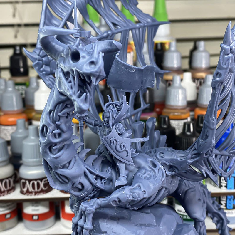 Vampire Lady on Zombie Dragon – Highlands Miniatures 3D printed tabletop miniature