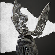 Vampire Lady on Zombie Dragon – Highlands Miniatures 3D printed tabletop miniature
