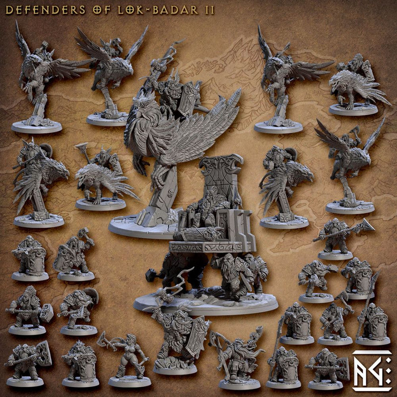 Defenders of Lok-Badar Complete Set – Artisan Guild 3D printed tabletop miniature