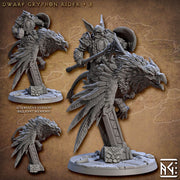 Dwarf Gryphon Rider B – Artisan Guild 3D printed tabletop miniature