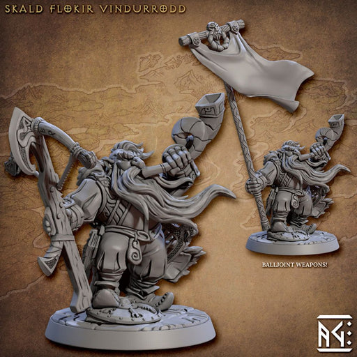 Skald Flokir Vindurrodd – Artisan Guild 3D printed tabletop miniature