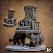 King Alvar on the Mountain Throne – Artisan Guild 3D printed tabletop miniature
