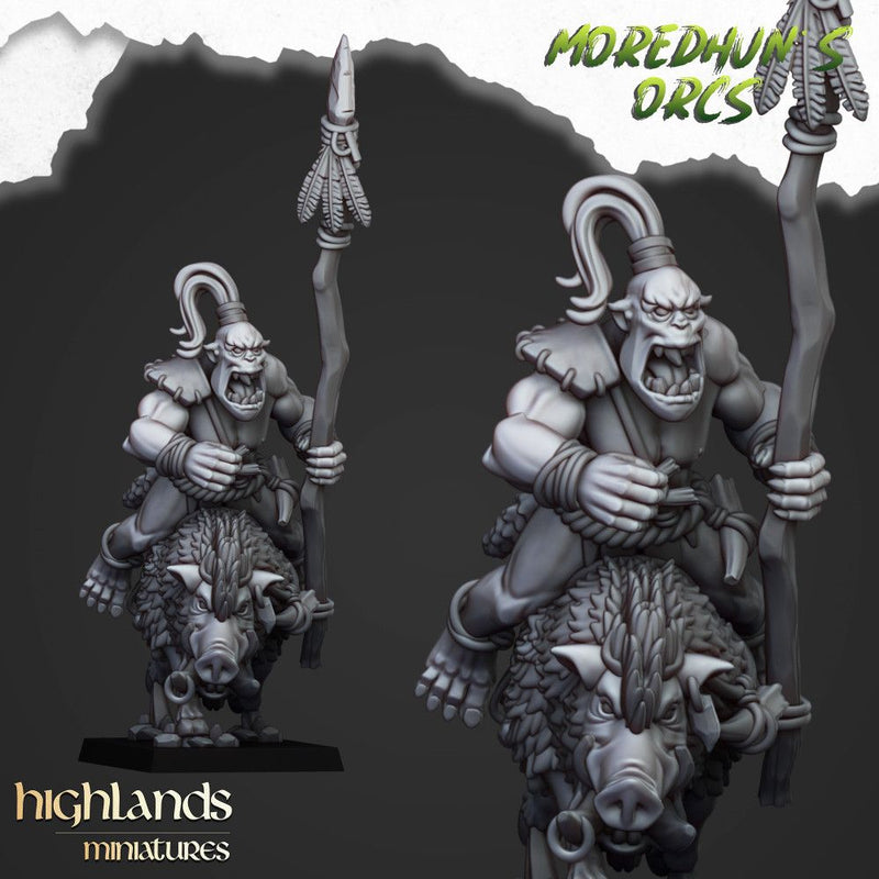 Mounted Cave Orcs – Highlands Miniatures 3D printed tabletop miniature
