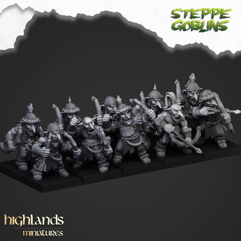 Steppe Goblin with Bows – Highlands Miniatures 3D printed tabletop miniature
