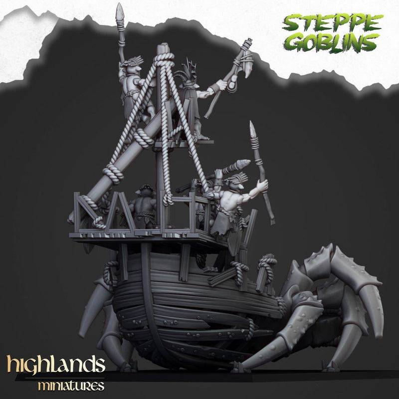 Mounted Coast Goblins on Giant Crab – Highlands Miniatures 3D printed tabletop miniature