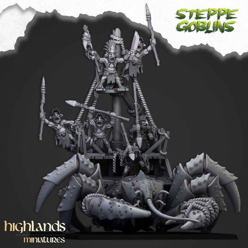 Mounted Coast Goblins on Giant Crab – Highlands Miniatures 3D printed tabletop miniature