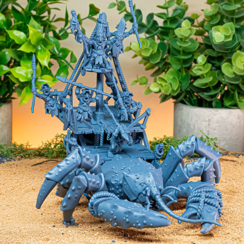 Mounted Coast Goblins on Giant Crab – Highlands Miniatures 3D printed tabletop miniature