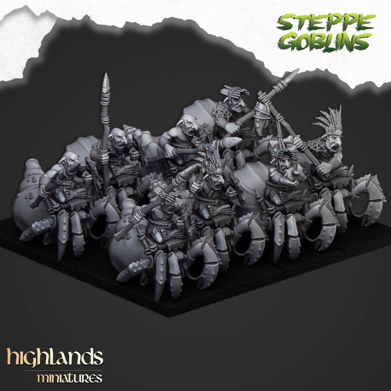 Mounted Coast Goblins – Highlands Miniatures 3D printed tabletop miniature
