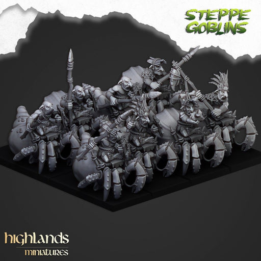 Mounted Coast Goblins – Highlands Miniatures 3D printed tabletop miniature