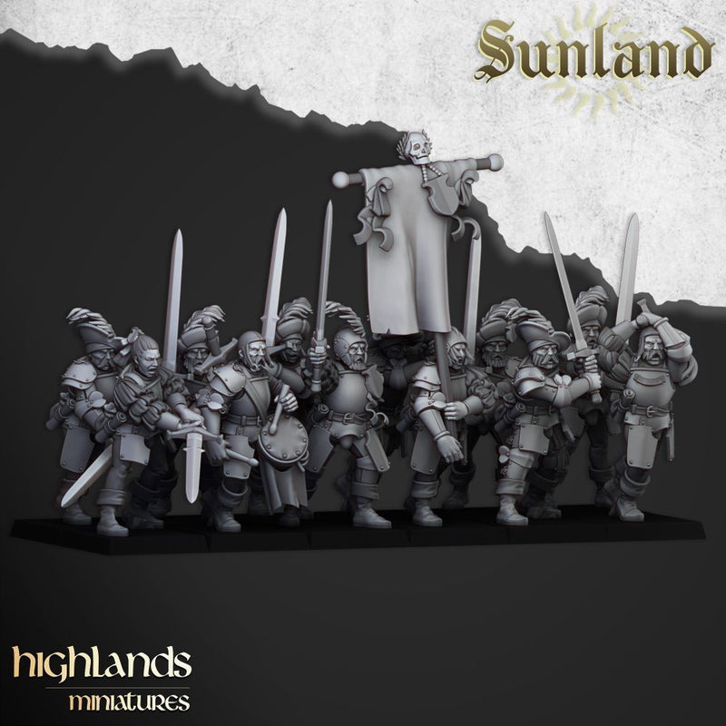 Sunland Landsknechts – Highlands Miniatures 3D printed tabletop miniature