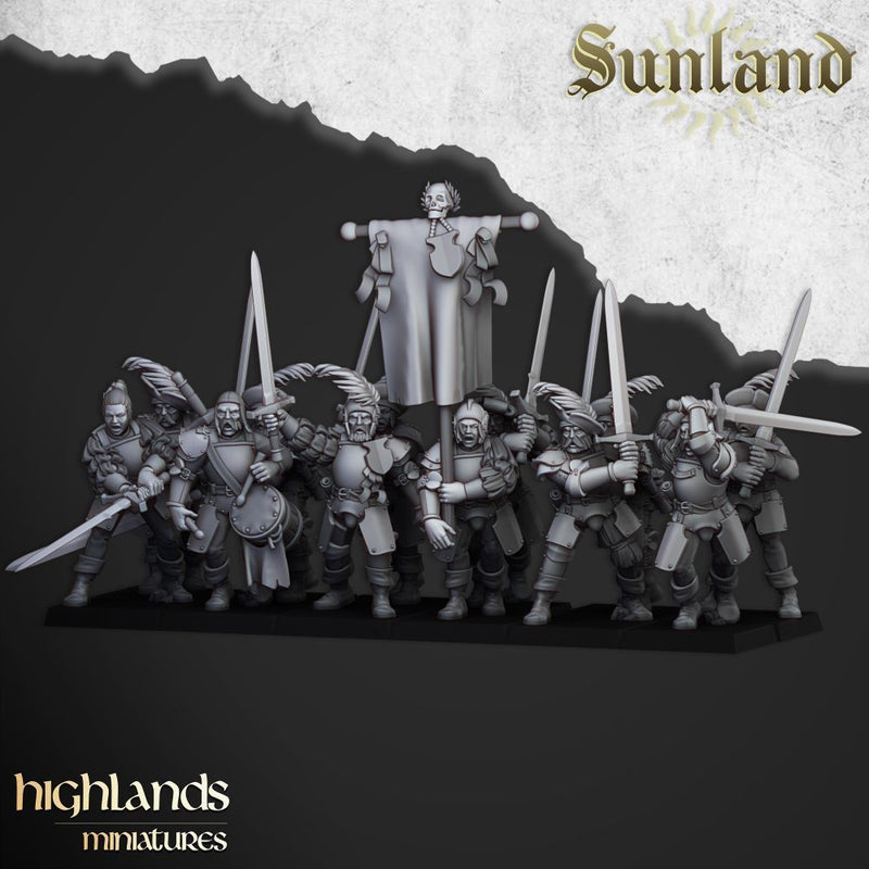 Sunland Landsknechts – Highlands Miniatures 3D printed tabletop miniature