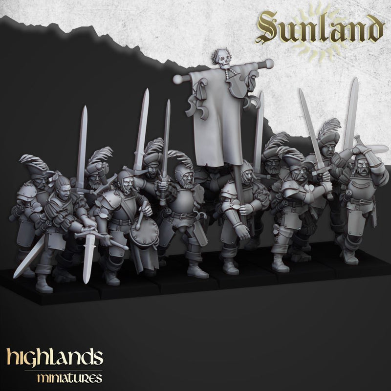 Sunland Landsknechts – Highlands Miniatures 3D printed tabletop miniature