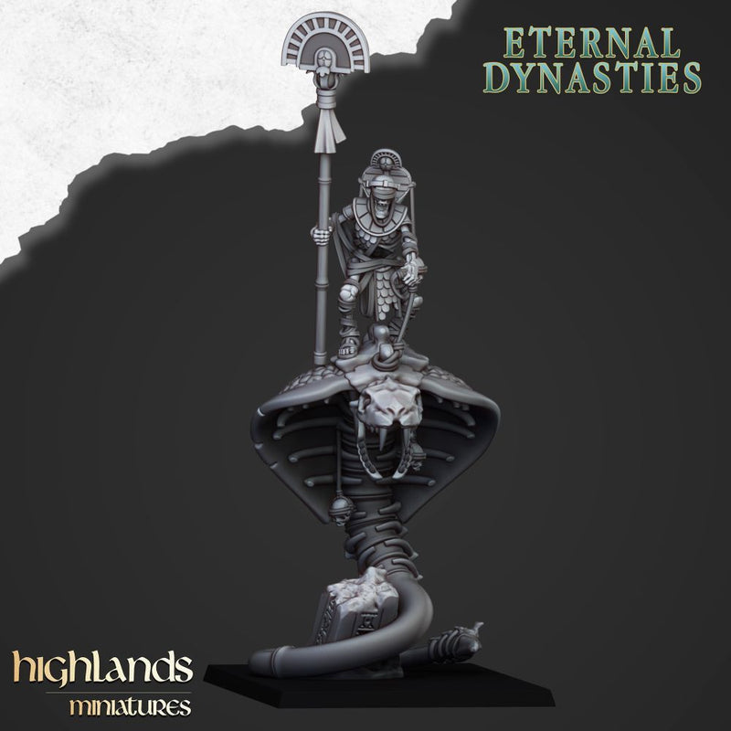 Mounted Ancint Guard on Great Snakes – Highlands Miniatures 3D printed tabletop miniature