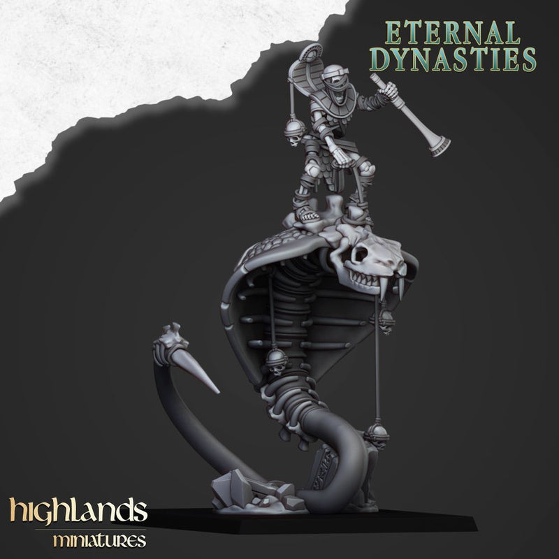 Mounted Ancint Guard on Great Snakes – Highlands Miniatures 3D printed tabletop miniature