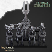 Eternal Pharoah on Chariot – Highlands Miniatures 3D printed tabletop miniature