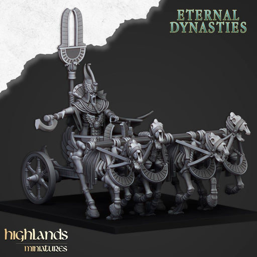 Eternal Pharoah on Chariot – Highlands Miniatures 3D printed tabletop miniature