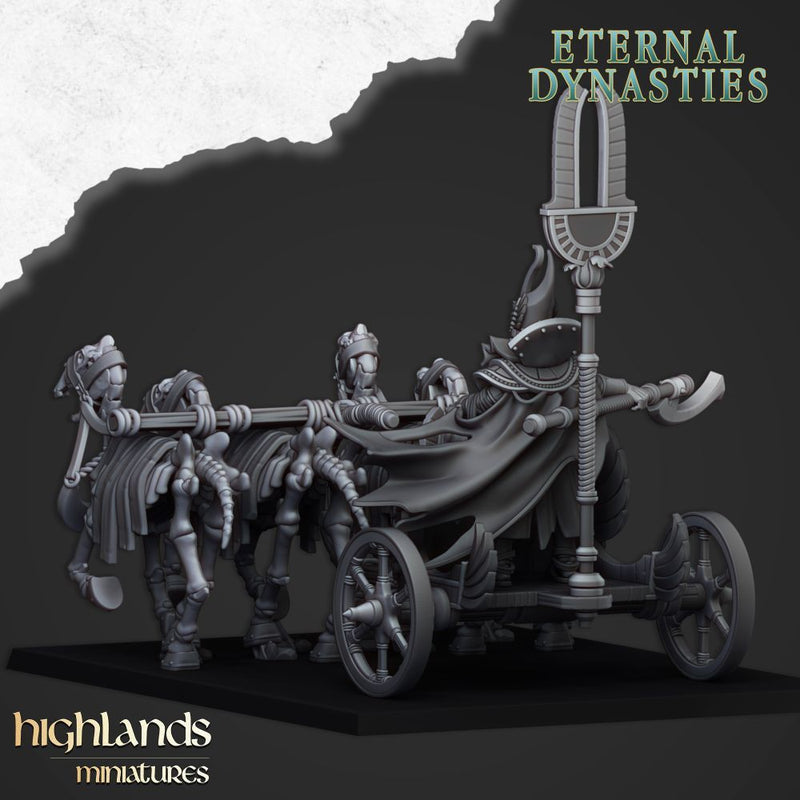 Eternal Pharoah on Chariot – Highlands Miniatures 3D printed tabletop miniature