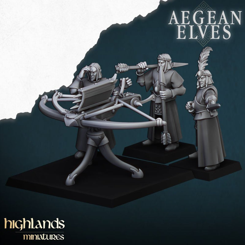 Aegean Elves Ballista – Highlands Miniatures 3D printed tabletop miniature
