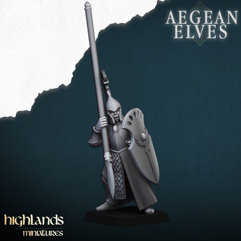 Aegean Elves Spearmen – Highlands Miniatures 3D printed tabletop miniature