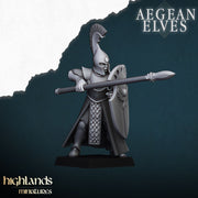 Aegean Elves Spearmen – Highlands Miniatures 3D printed tabletop miniature