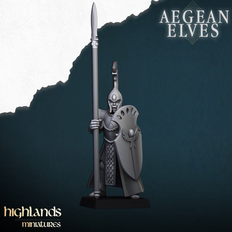 Aegean Elves Spearmen – Highlands Miniatures 3D printed tabletop miniature