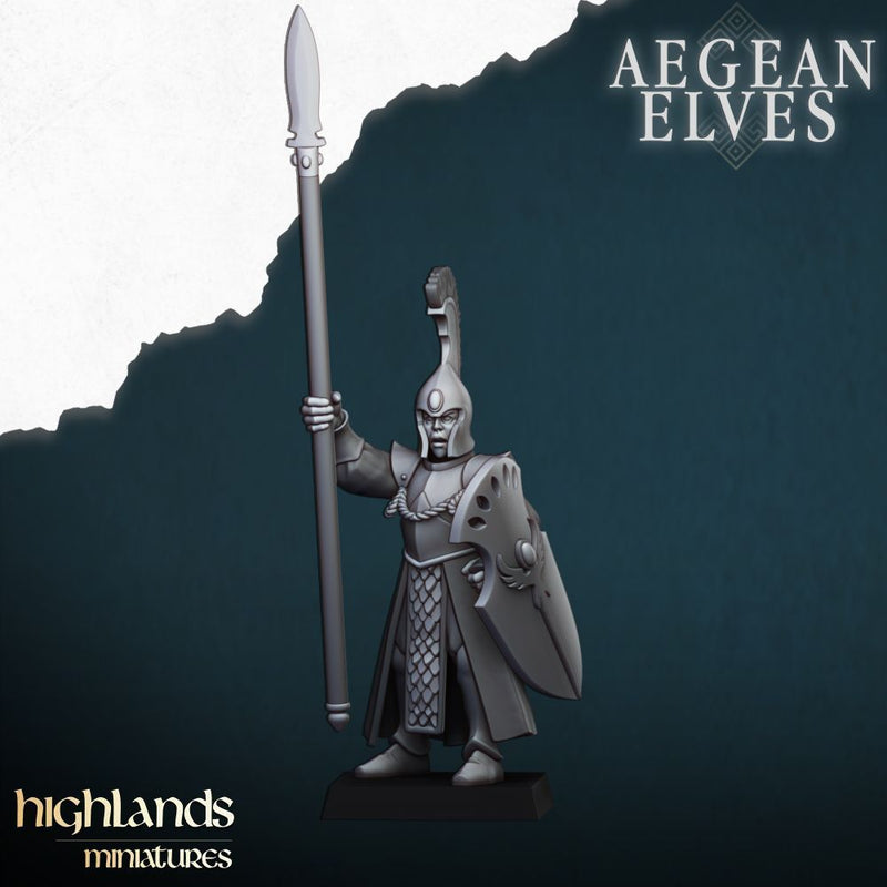 Aegean Elves Spearmen – Highlands Miniatures 3D printed tabletop miniature