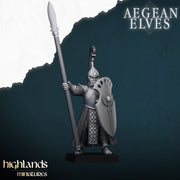 Aegean Elves Spearmen – Highlands Miniatures 3D printed tabletop miniature