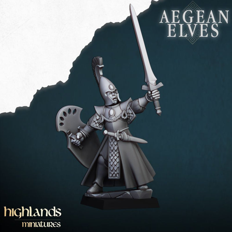 Aegean Elves Spearmen – Highlands Miniatures 3D printed tabletop miniature