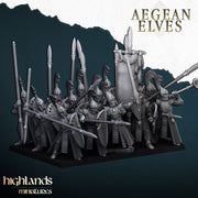 Aegean Elves Spearmen – Highlands Miniatures 3D printed tabletop miniature