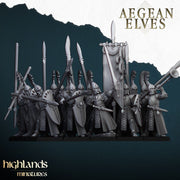 Aegean Elves Spearmen – Highlands Miniatures 3D printed tabletop miniature