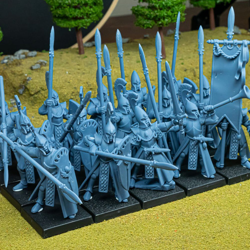Aegean Elves Spearmen – Highlands Miniatures 3D printed tabletop miniature