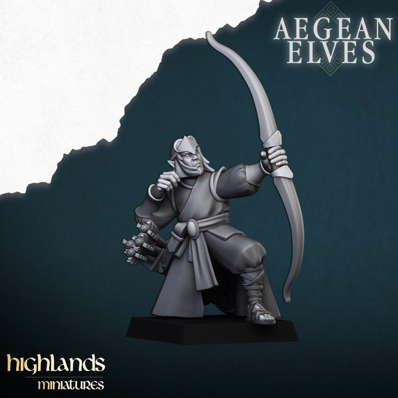Aegean Elves Archers – Highlands Miniatures 3D printed tabletop miniature