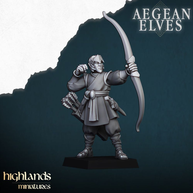 Aegean Elves Archers – Highlands Miniatures 3D printed tabletop miniature