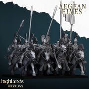 Aegean Elves Mounted Lances – Highlands Miniatures 3D printed tabletop miniature