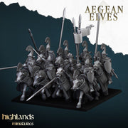 Aegean Elves Mounted Lances – Highlands Miniatures 3D printed tabletop miniature