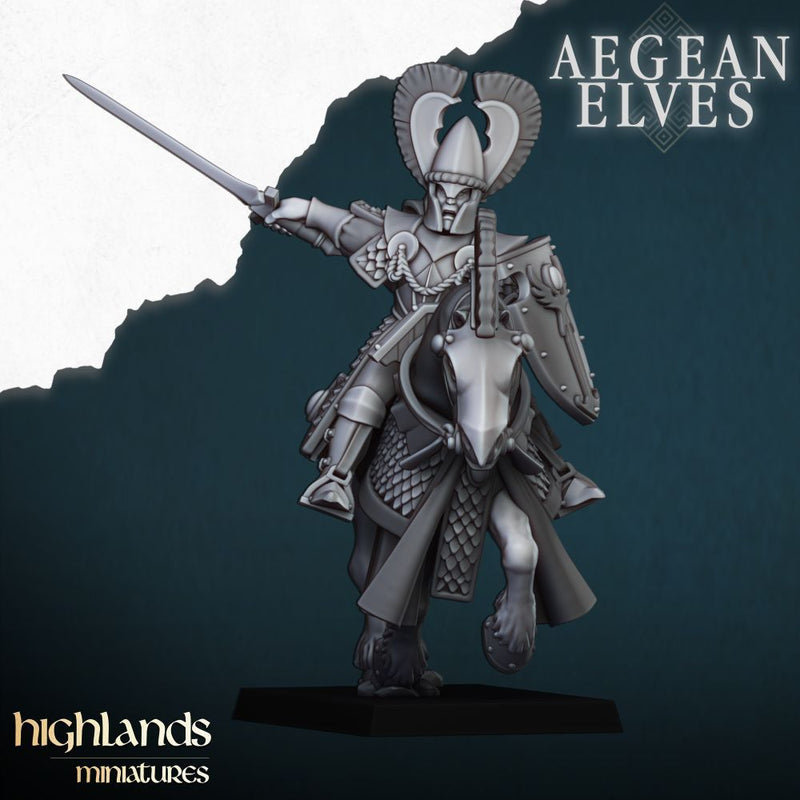 Aegean Elves Mounted Lances – Highlands Miniatures 3D printed tabletop miniature