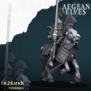 Aegean Elves Mounted Lances – Highlands Miniatures 3D printed tabletop miniature