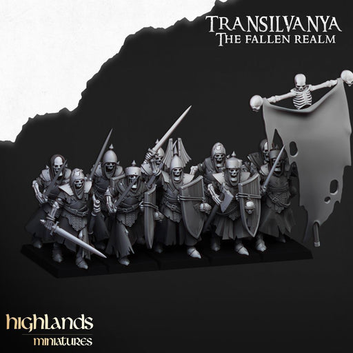 Skeletal Guard – Highlands Miniatures 3D printed tabletop miniature