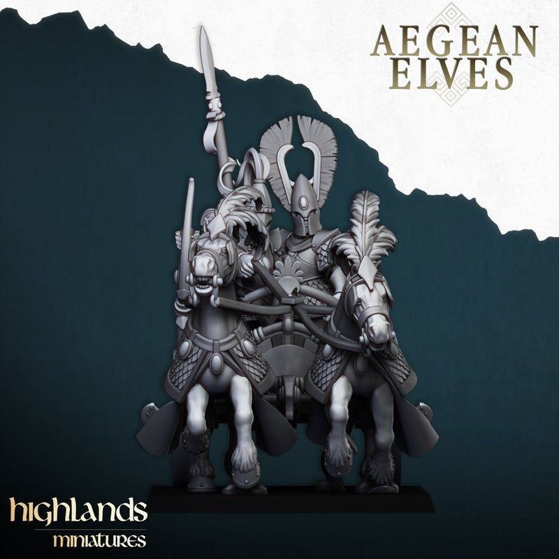 Aegean Elf Chariot – Highlands Miniatures 3D printed tabletop miniature