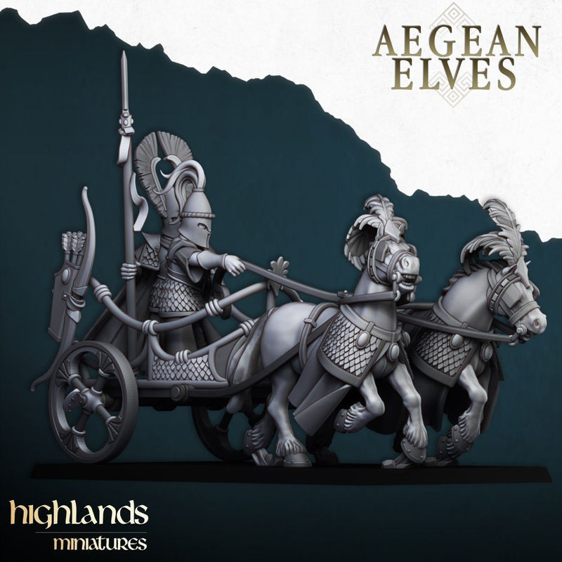 Aegean Elf Chariot – Highlands Miniatures 3D printed tabletop miniature