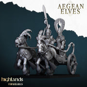 Aegean Elf Chariot – Highlands Miniatures 3D printed tabletop miniature