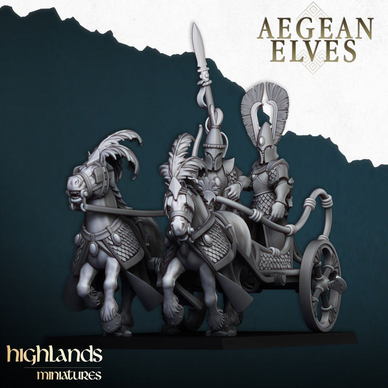 Aegean Elf Chariot – Highlands Miniatures 3D printed tabletop miniature
