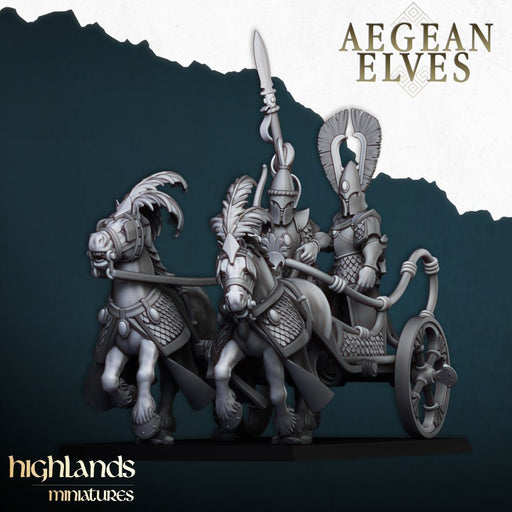 Aegean Elf Chariot – Highlands Miniatures 3D printed tabletop miniature