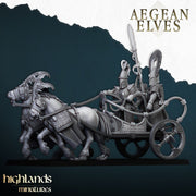 Aegean Elf Chariot – Highlands Miniatures 3D printed tabletop miniature
