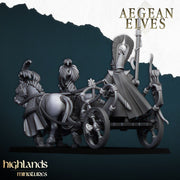 Aegean Elf Chariot – Highlands Miniatures 3D printed tabletop miniature
